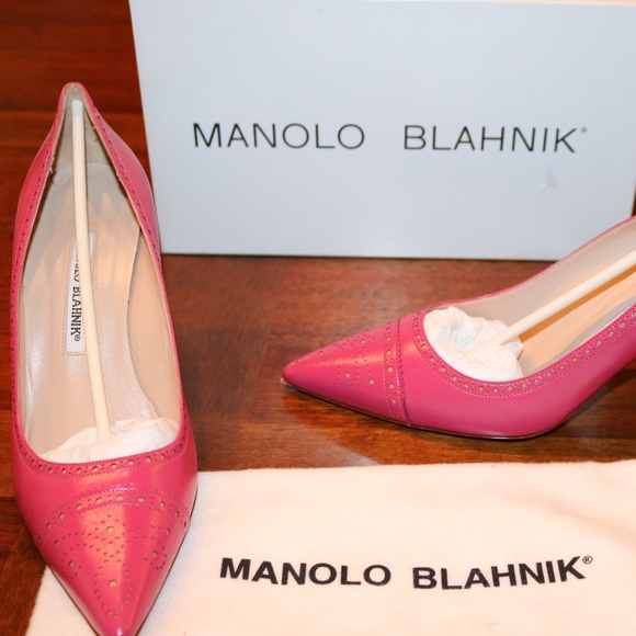 EUC Manolo Blahnik Pattie Pink 38.5 (8.5) Pump - Picture 1 of 4